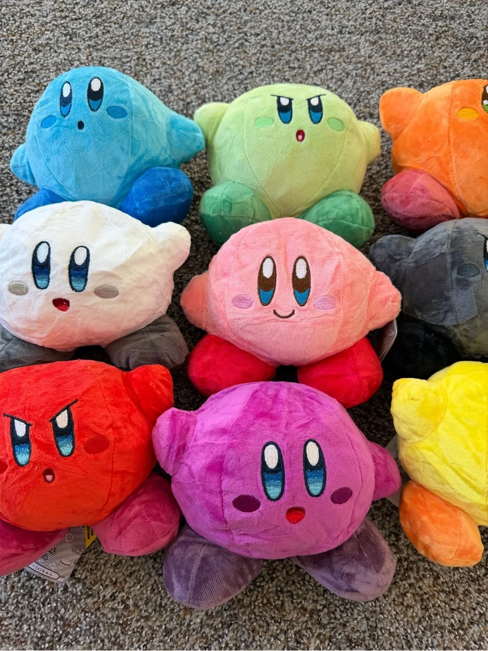 Kirby Plush Bundle Set of 9 Assorted Colors Expressions NWT